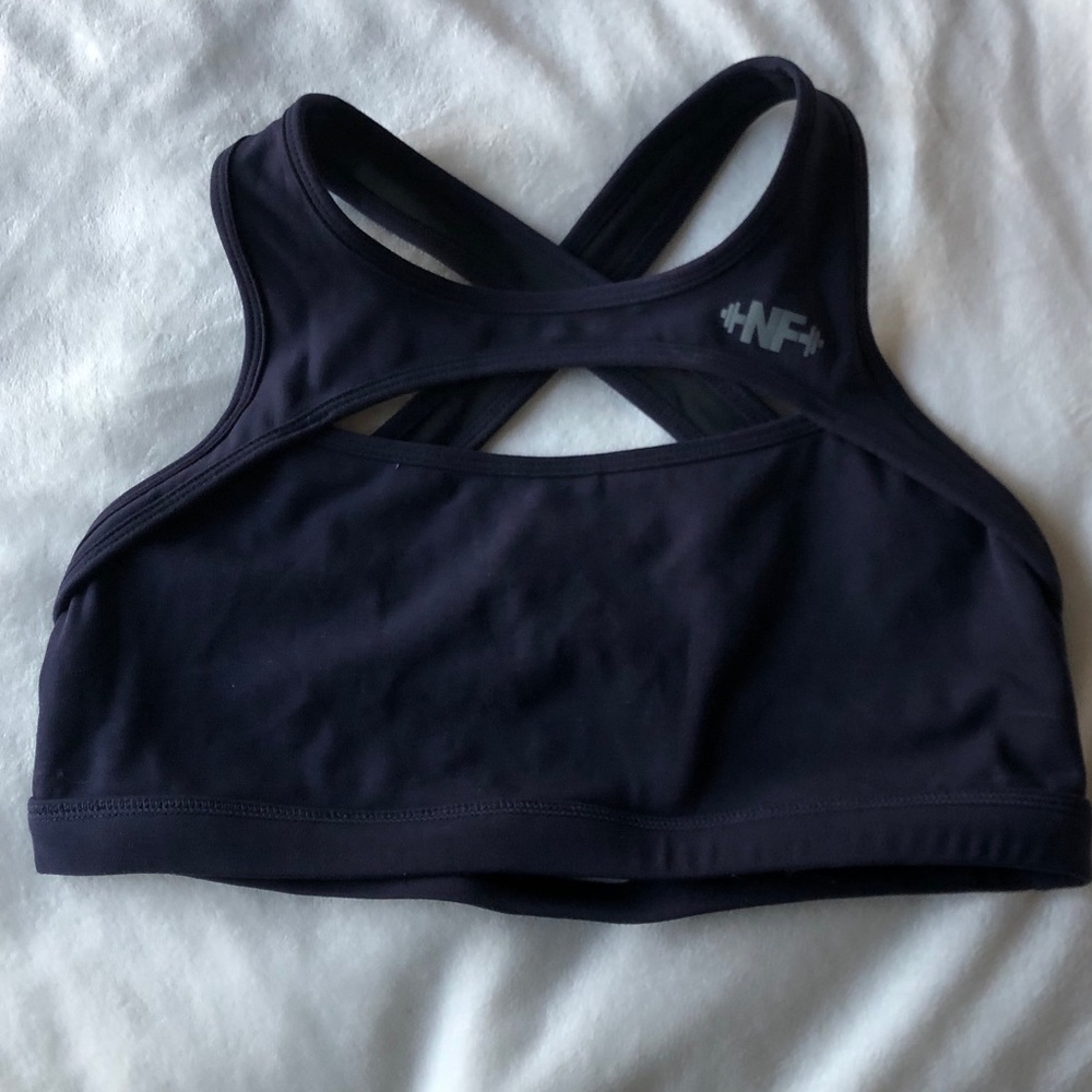 Nasty Fit- navy blue seamful sports bra
